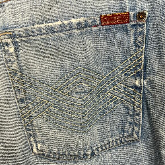 7 For All Mankind 7FAM Mens Slouchy Fit Button Fly Jeans Light Wash sz 36 x 31 - Picture 7 of 13